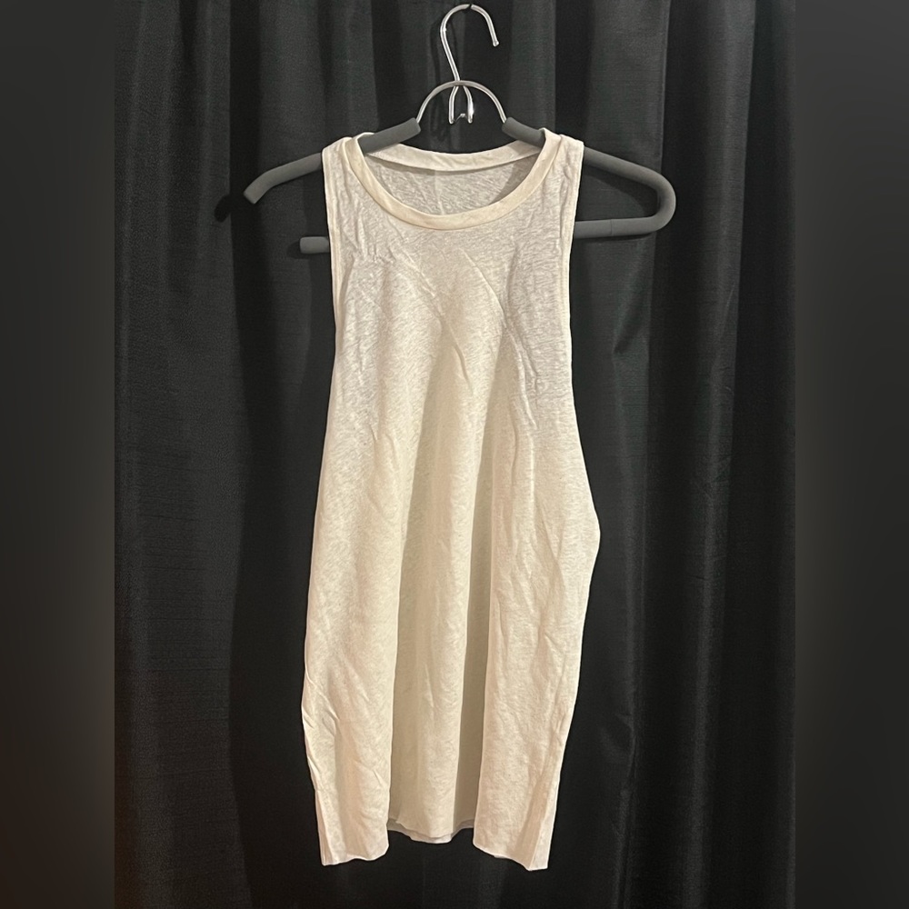 55% Cotton 45% Linen Racer Back Tee